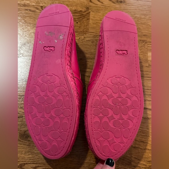 Coach Charlie Espadrille Bold Pink Flats Size 9 - Picture 11 of 16